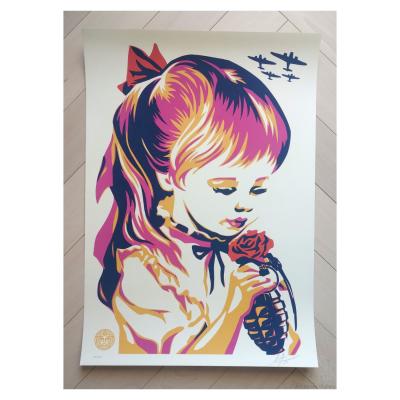 SHEPARD FAIREY (OBEY) – War By Numbers (Fuschia) - sérigraphie signée, numérotée 2