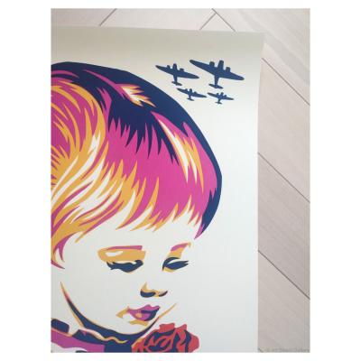 SHEPARD FAIREY (OBEY) – War By Numbers (Fuschia) - sérigraphie signée, numérotée 2