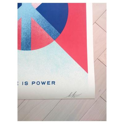 SHEPARD FAIREY (OBEY) – Peace Is Power (Blue Dove) - sérigraphie signée numérotée 2