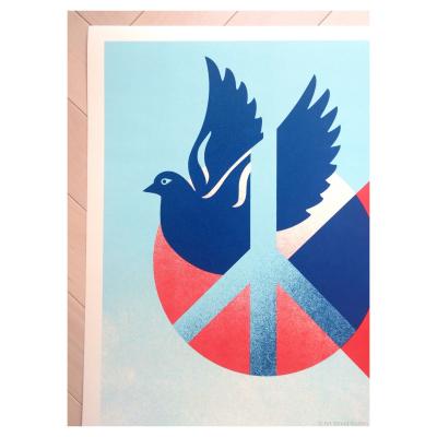 SHEPARD FAIREY (OBEY) – Peace Is Power (Blue Dove) - sérigraphie signée numérotée 2