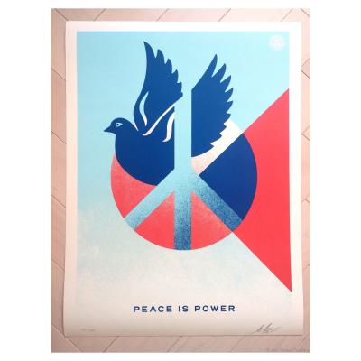 SHEPARD FAIREY (OBEY) – Peace Is Power (Blue Dove) - sérigraphie signée numérotée 2