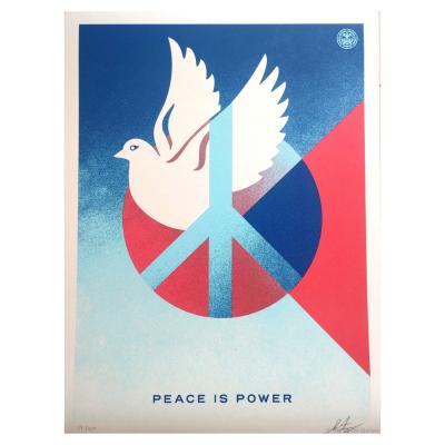 SHEPARD FAIREY (OBEY) – Peace Is Power (Cream Dove) - sérigraphie signée numérotée 2