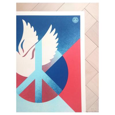 SHEPARD FAIREY (OBEY) – Peace Is Power (Cream Dove) - sérigraphie signée numérotée 2