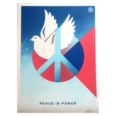 SHEPARD FAIREY (OBEY) – Peace Is Power (Cream Dove) - sérigraphie signée numérotée 2