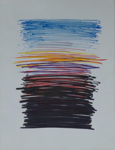 Yaacov AGAM : Composition abstraite - Lithographie originale 2