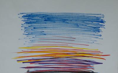 Yaacov AGAM : Composition abstraite - Lithographie originale 2