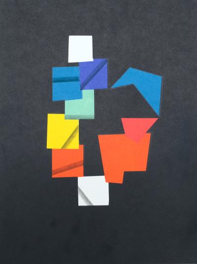 Yaacov AGAM : Composition en couleur - Lithographie originale 2