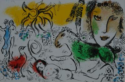 Marc CHAGALL : Cheval vert - Lithographie originale 2