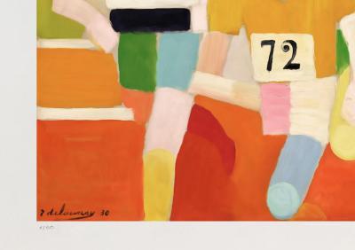 Robert Delaunay (after), The Runners, signed and numbered silkscreen print 2