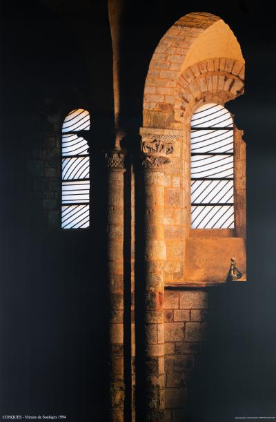Pierre SOULAGES : Abbaye de Conques - Affiche originale en couleurs 2