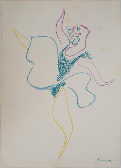 Pablo PICASSO : Le ballet - Lithographie originale signée