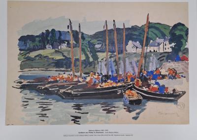 Mathurin Méheut (d’après) - Sardiniers aux Plomac’h, Douarnenez - Impression numérique 2