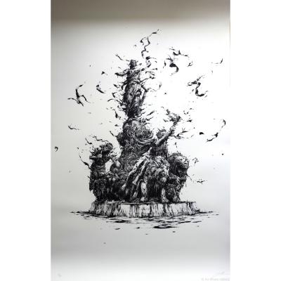 Brusk (DMV)  Triomphe De La Republique - Sérigraphie signée et numérotée 2