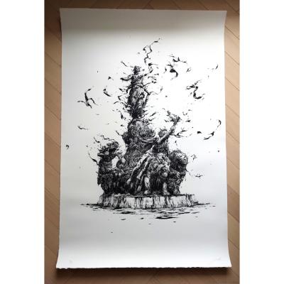 Brusk (DMV)  Triomphe De La Republique - Sérigraphie signée et numérotée 2
