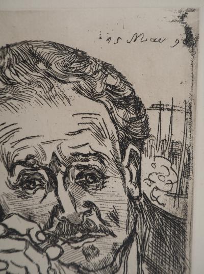 Vincent Van Gogh (d’après)  : Portrait du docteur Gachet, Gravure 2