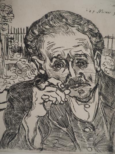 Vincent Van Gogh (d’après)  : Portrait du docteur Gachet, Gravure 2