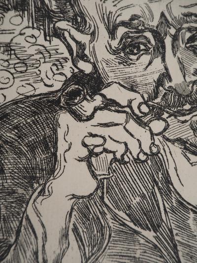 Vincent Van Gogh (d’après)  : Portrait du docteur Gachet, Gravure 2