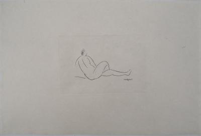 Amedeo MODIGLIANI : Femme allongée de dos - Gravure originale signée 2