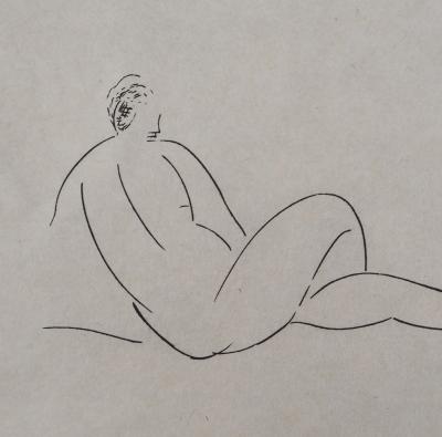 Amedeo MODIGLIANI : Femme allongée de dos - Gravure originale signée 2