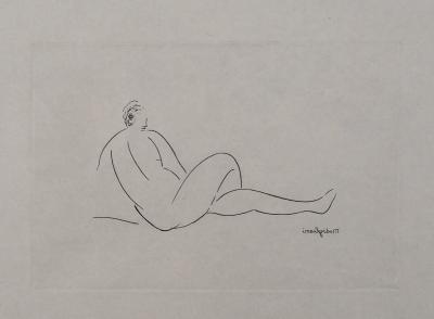 Amedeo MODIGLIANI : Femme allongée de dos - Gravure originale signée 2