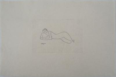 Amedeo Modigliani: Donna sdraiata - Incisione originale firmata 2