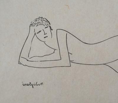 Amedeo Modigliani: Donna sdraiata - Incisione originale firmata 2