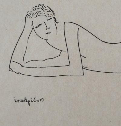 Amedeo Modigliani: Donna sdraiata - Incisione originale firmata 2