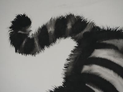 Laszlo TIBAY - Les yeux du chat - Dessin original signé 2