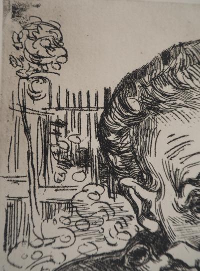 Vincent Van Gogh (d’après)  : Portrait du docteur Gachet, Gravure 2