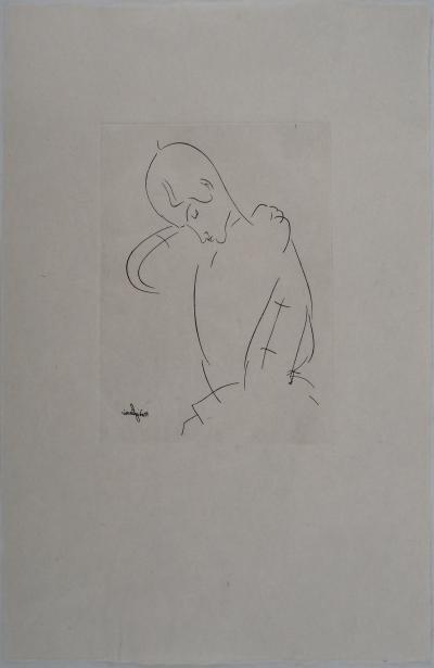 Amedeo MODIGLIANI : Portrait de femme - Gravure originale signée 2