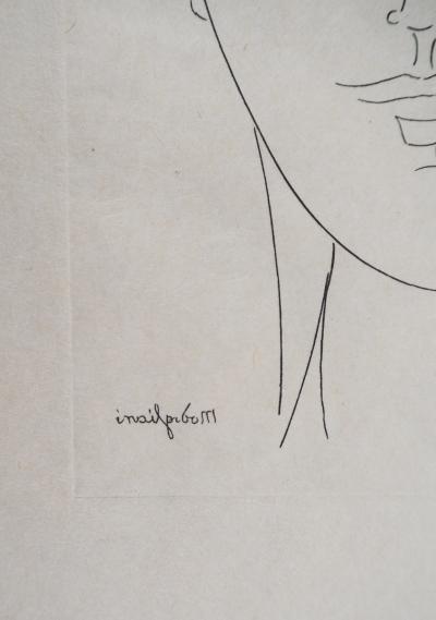Amedeo MODIGLIANI : Visage de femme - Gravure originale signée 2