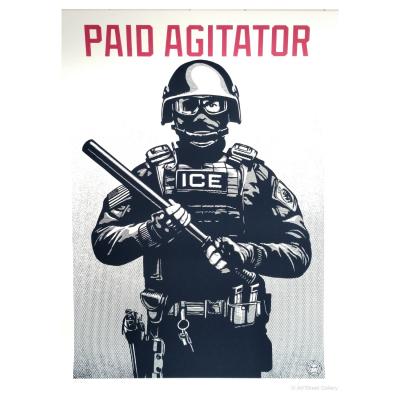 Shepard FAIREY (Obey) - Projection Mirror: Paid Agitator 2