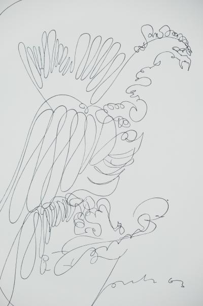 Lucio FONTANA : Le héron - Lithographie signée 2