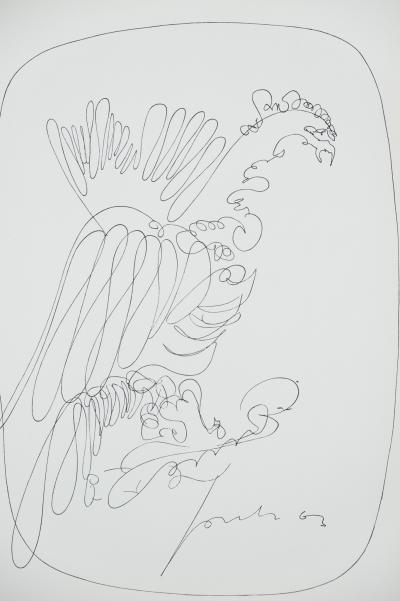 Lucio FONTANA : Le héron - Lithographie signée 2