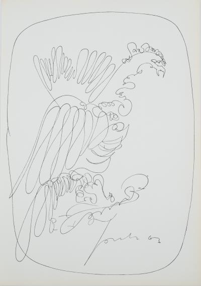 Lucio FONTANA : Le héron - Lithographie signée 2