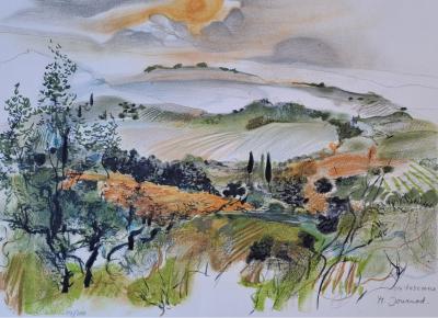 Monique Journot - En Toscane - Lithographie originale, signée et numérotée au crayon 2