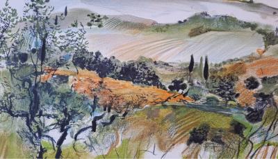 Monique Journot - En Toscane - Lithographie originale, signée et numérotée au crayon 2