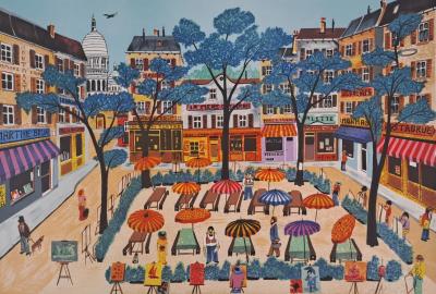 Jean Heine - Montmartre - Lithographie originale signée au crayon 2