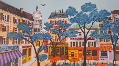 Jean Heine - Montmartre - Lithographie originale signée au crayon 2