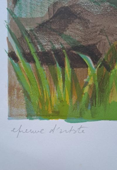 Maurice Mourlot - L’étang - Lithographie originale, signée au crayon 2