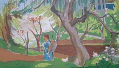Maurice Mourlot - Scène champêtre - Lithographie originale, signée au crayon 2