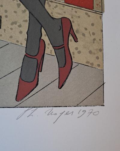 Philippe Henri Noyer - Le pianiste, 1970 - Lithographie originale, signée et numérotée au crayon 2