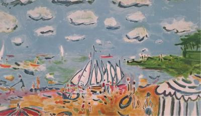 Jean Claude Picot - Bains de mer - Lithographie originale, signée 2