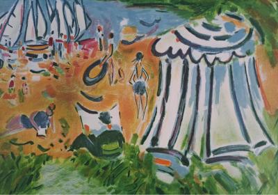 Jean Claude Picot - Bains de mer - Lithographie originale, signée 2