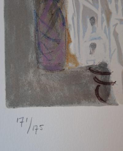 Pierre Lelong - Jeune fille nue se coiffant - Lithographie originale, signée et numérotée au crayon 2