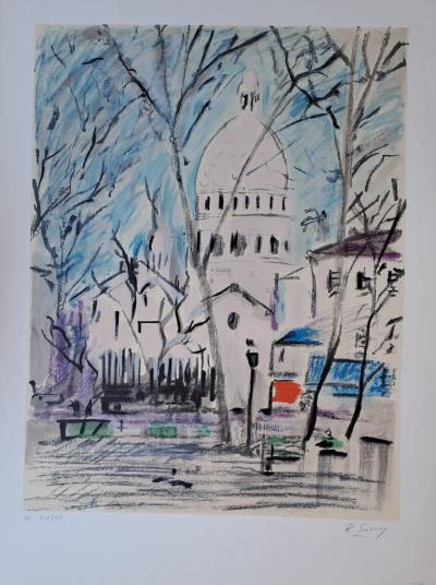 Robert Savary - Montmartre, le Sacré Cœur - Lithographie originale, signée et numérotée 2