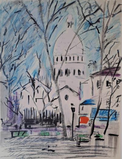 Robert Savary - Montmartre, le Sacré Cœur - Lithographie originale, signée et numérotée 2