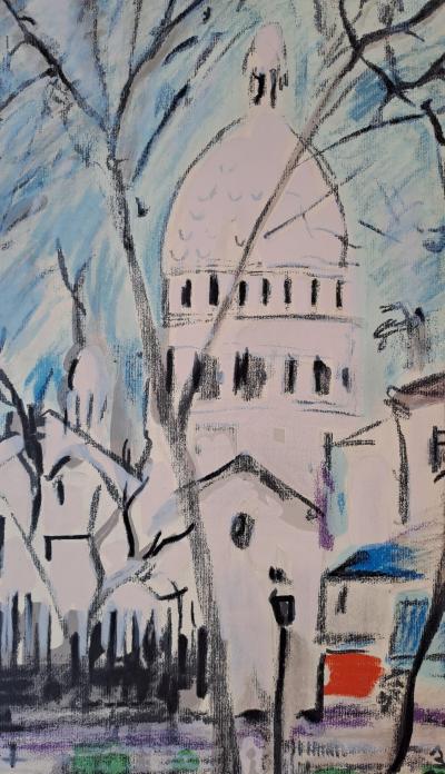 Robert Savary - Montmartre, le Sacré Cœur - Lithographie originale, signée et numérotée 2