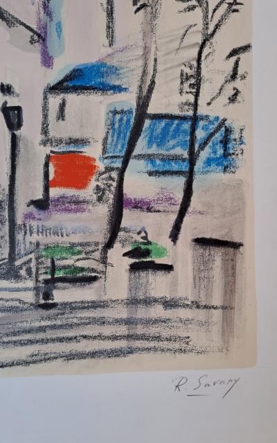 Robert Savary - Montmartre, le Sacré Cœur - Lithographie originale, signée et numérotée 2