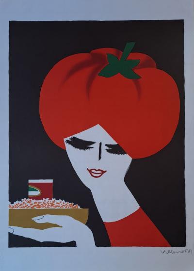 Bernard Villemot - Femme, 1981 - Lithographie originale, signée et datée au crayon 2